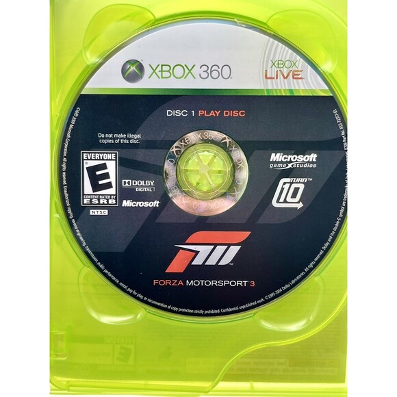 Forza Motorsport 3 Microsoft Xbox 360 2009 Double Disc Used CIB - TESTED - Picture 5 of 9